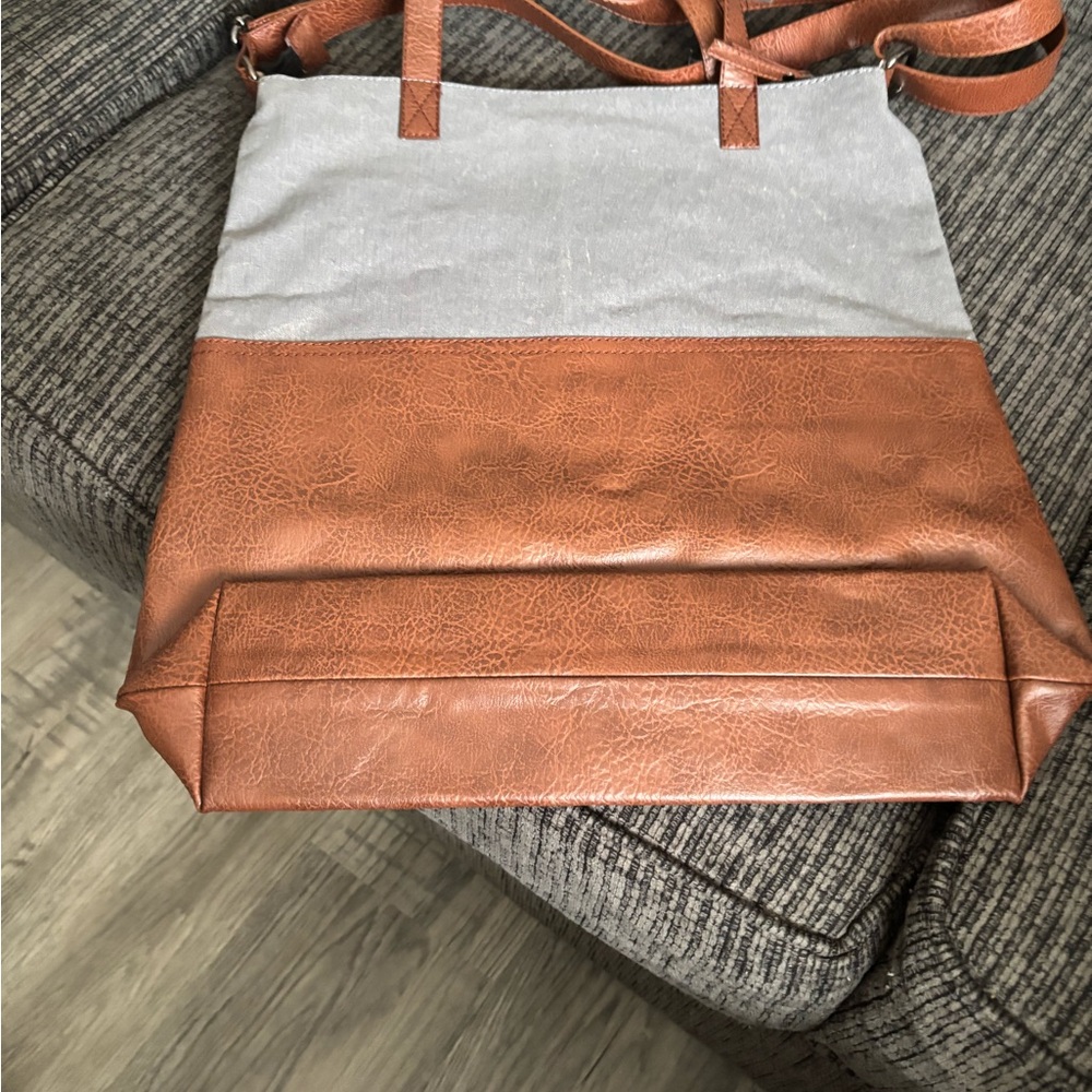 Stylish Tan and Gray Women's Tote Bag